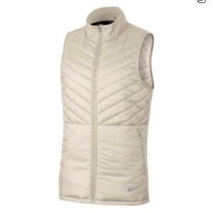 Nike Men's AeroLayer Thermore Insulated Running Vest Beige Size Small